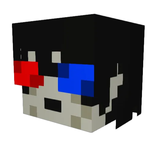 DaMoggagedon Minecraft avatar head, 3D render