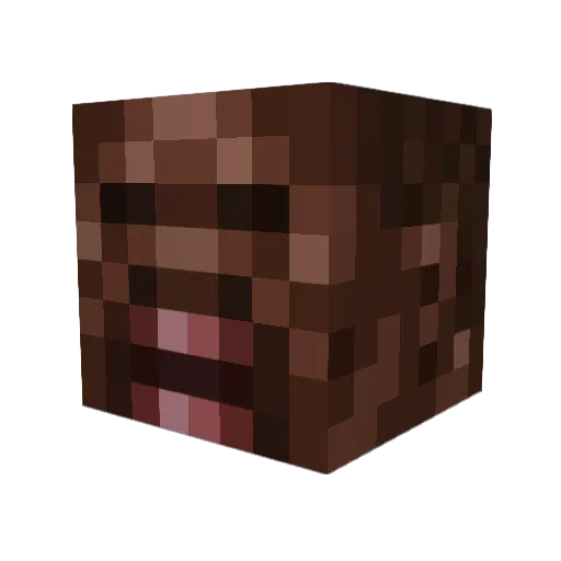 DaMoggen Minecraft avatar head, 3D render