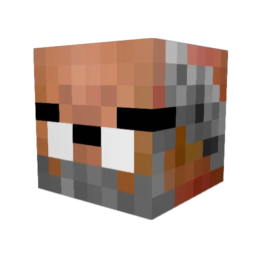 DaMoldyPumpkin Minecraft avatar head, 3D render