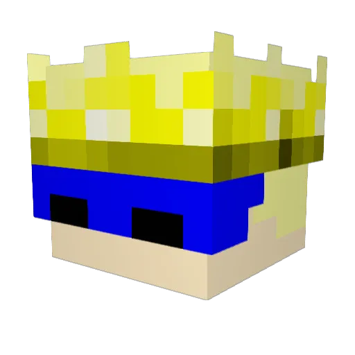 DaNEMaK Minecraft avatar head, 3D render