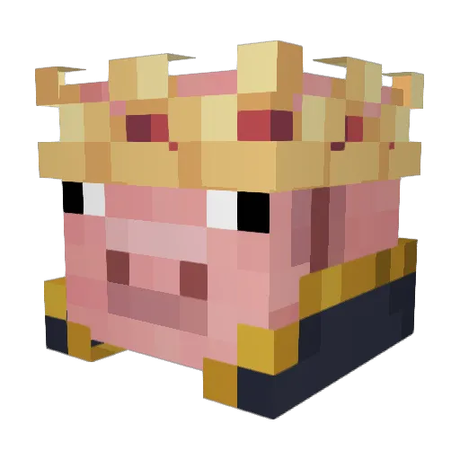 DaNeSLO Minecraft avatar head, 3D render