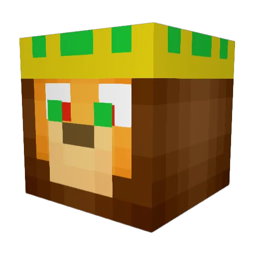 DaOrangeCrusher Minecraft avatar head, 3D render