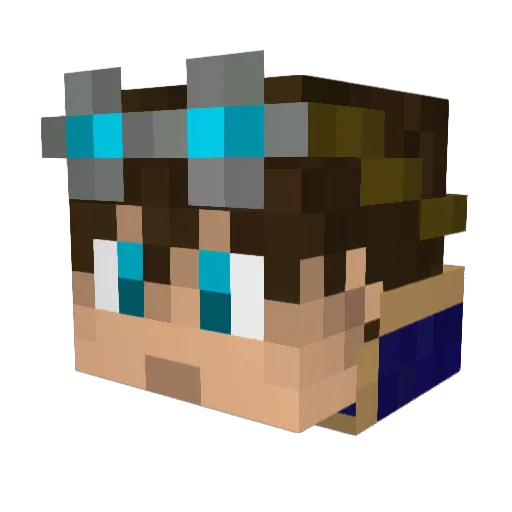 DaOscar Minecraft avatar head, 3D render