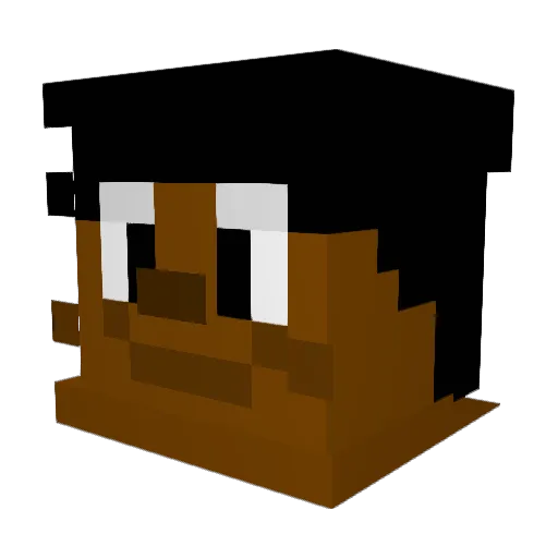 DaPhatMan Minecraft avatar head, 3D render