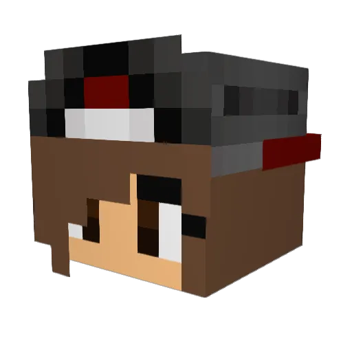 DaPlayer2 Minecraft avatar head, 3D render