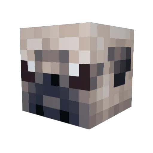 DaPugLord Minecraft avatar head, 3D render