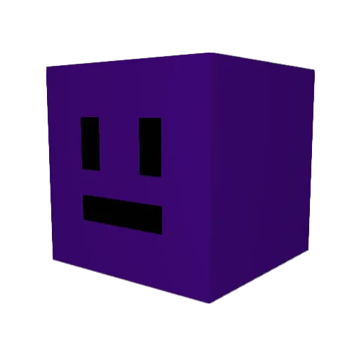 DaPurplePatriot Minecraft avatar head, 3D render