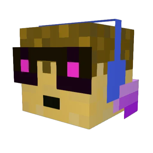 DaPwner73 Minecraft avatar head, 3D render