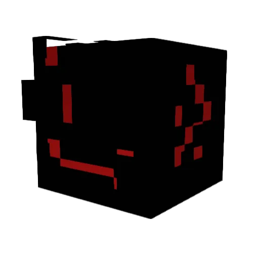 DaRealBAdMAn Minecraft avatar head, 3D render