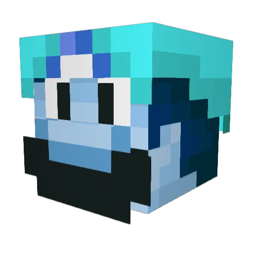 DaRealChubzy Minecraft avatar head, 3D render