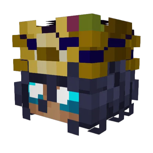 DaRealFishNoises Minecraft avatar head, 3D render