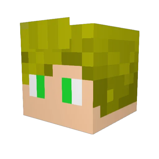 DaRealMarci Minecraft avatar head, 3D render