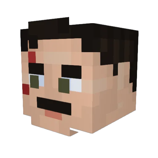 DaRedstoneMiner Minecraft avatar head, 3D render