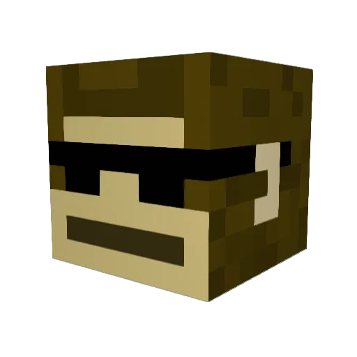 DaReefmonkey Minecraft avatar head, 3D render
