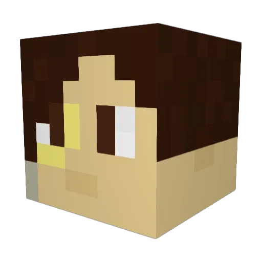 DaRialLordPoncho Minecraft avatar head, 3D render