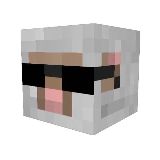 DaRoSchl Minecraft avatar head, 3D render