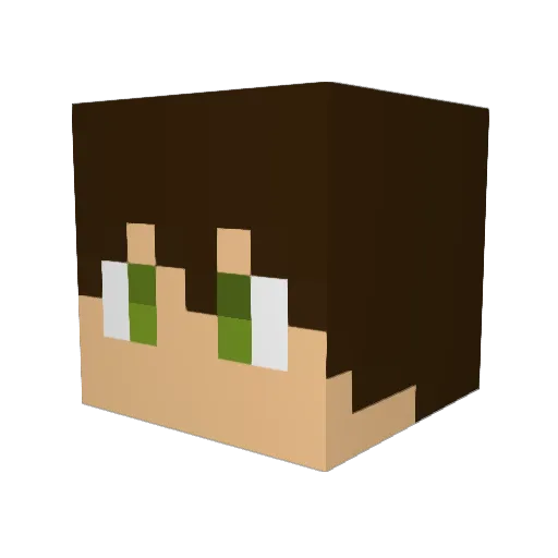 DaRohbert Minecraft avatar head, 3D render