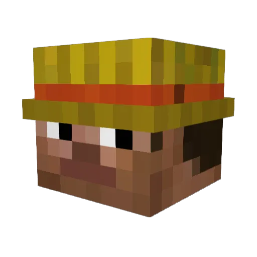 DaRouth Minecraft avatar head, 3D render