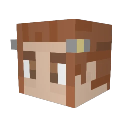 DaScreem Minecraft avatar head, 3D render
