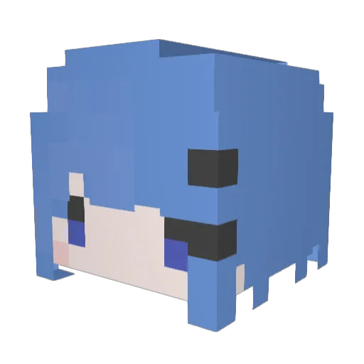 DaSha_rlm Minecraft avatar head, 3D render