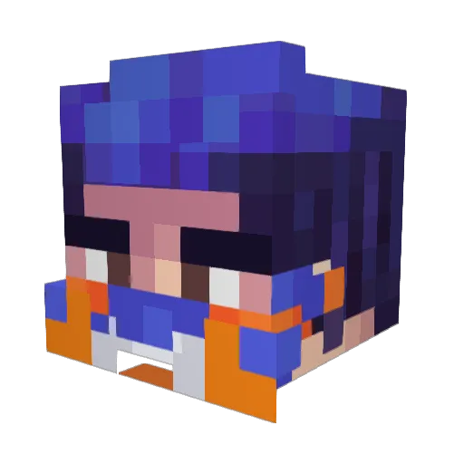 DaSimpMaster7123 Minecraft avatar head, 3D render