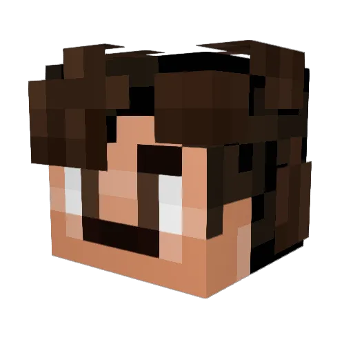 DaSpeece Minecraft avatar head, 3D render