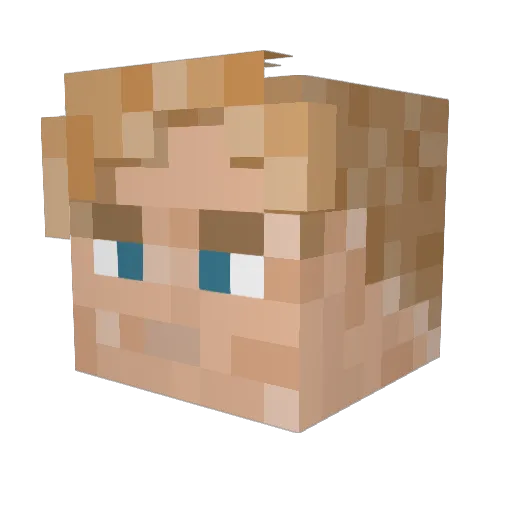 DaSprinkles Minecraft avatar head, 3D render