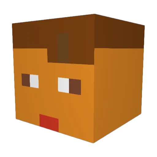 DaStahle Minecraft avatar head, 3D render
