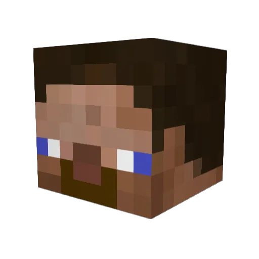 DaStehtKeinName_ Minecraft avatar head, 3D render