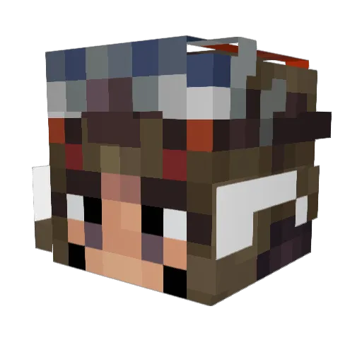 DaSupremo Minecraft avatar head, 3D render
