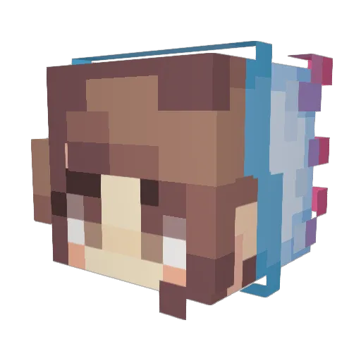 DaT_mInA Minecraft avatar head, 3D render