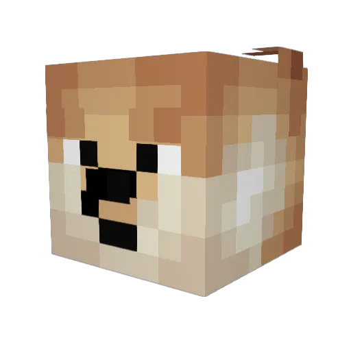 DaThabe Minecraft avatar head, 3D render