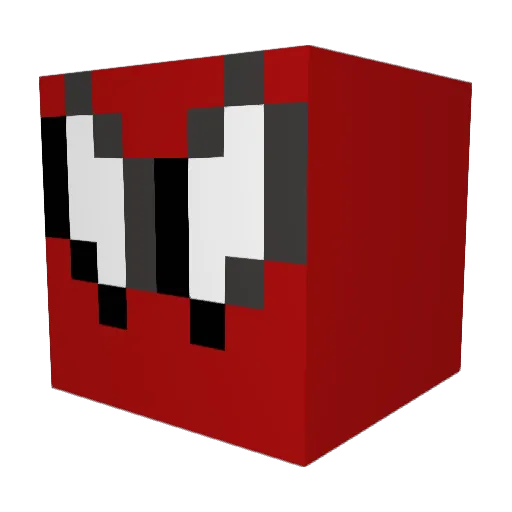 DaV8x Minecraft avatar head, 3D render
