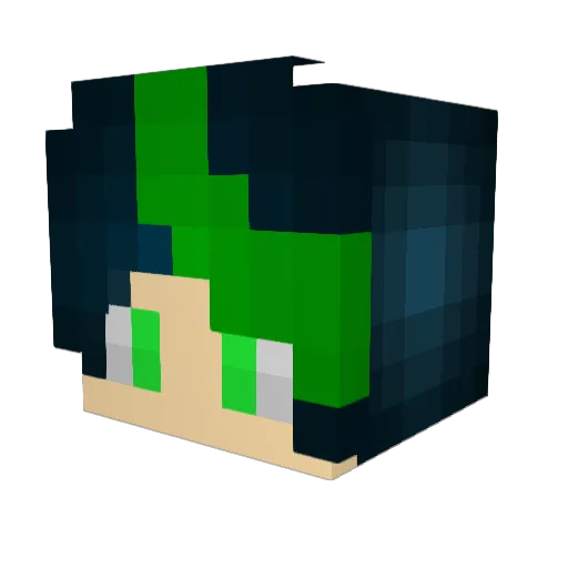 DaVKunz Minecraft avatar head, 3D render