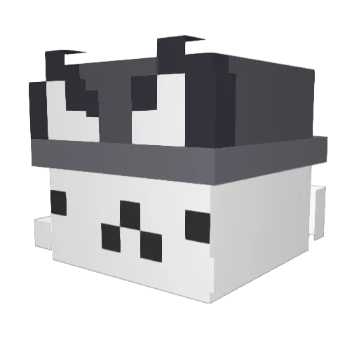 DaVertlex Minecraft avatar head, 3D render