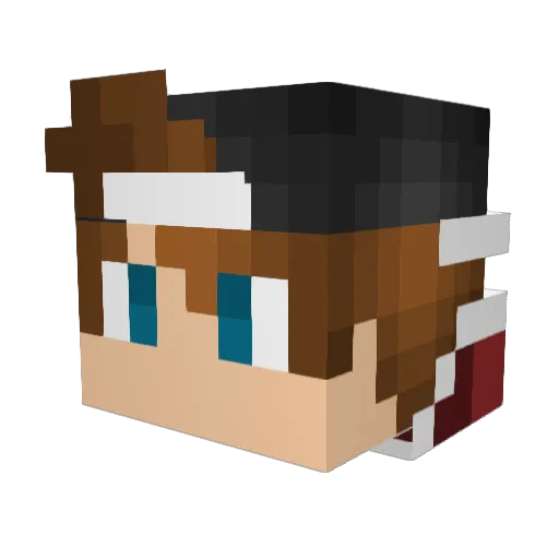 DaVeryBerry Minecraft avatar head, 3D render