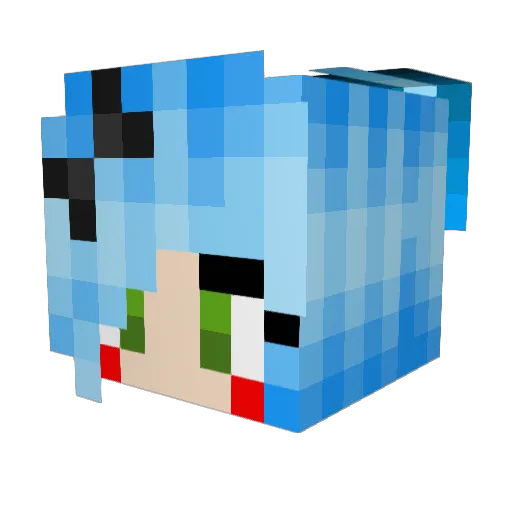 DaVincisWolf Minecraft avatar head, 3D render