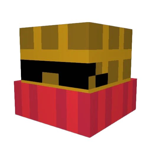 DaWaffleGuy Minecraft avatar head, 3D render