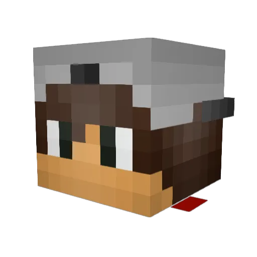 DaWastedSnake Minecraft avatar head, 3D render
