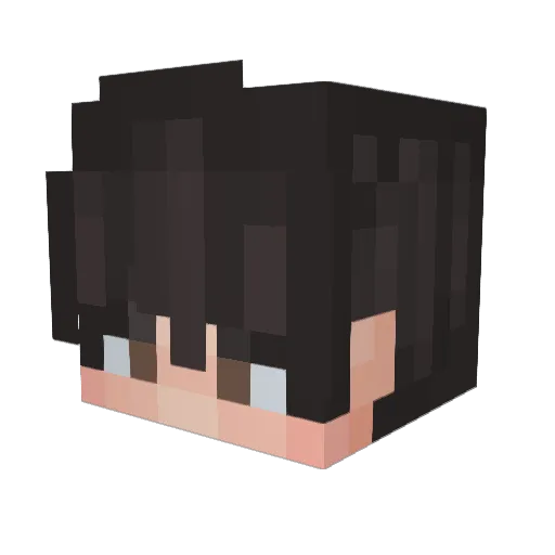DaWeirdSempai Minecraft avatar head, 3D render