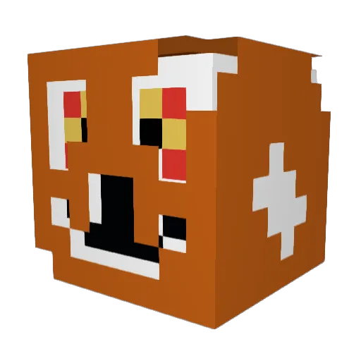 DaWhatEver Minecraft avatar head, 3D render