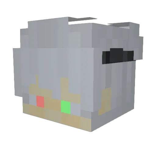 DaYyma Minecraft avatar head, 3D render