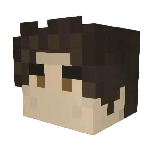 DaZ_16 Minecraft avatar head, 3D render
