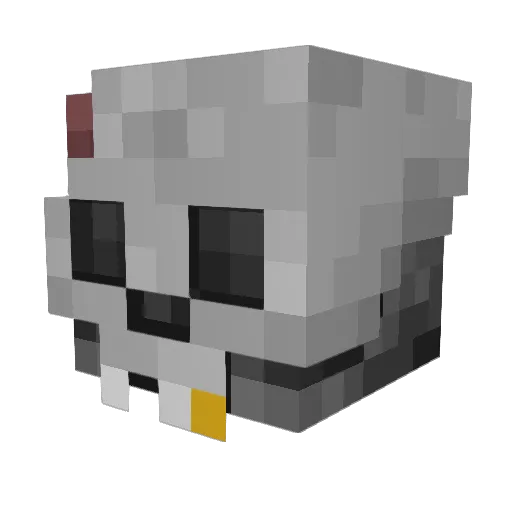 DaZso Minecraft avatar head, 3D render