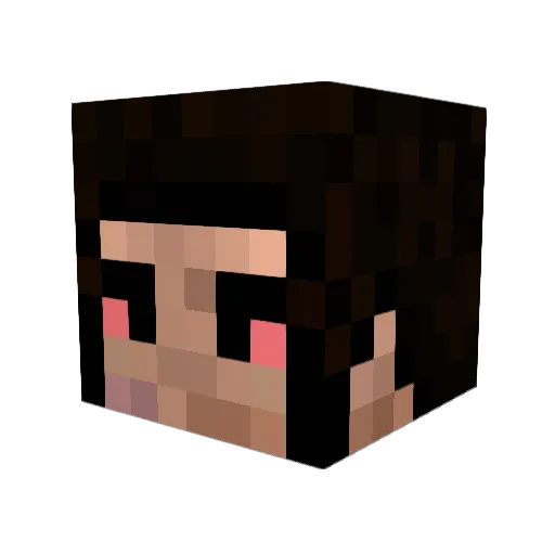 Da_Akahebi Minecraft avatar head, 3D render