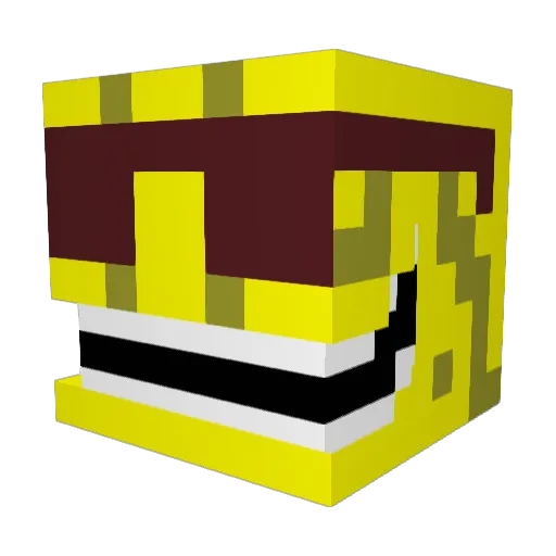 Da_Banana_Split Minecraft avatar head, 3D render