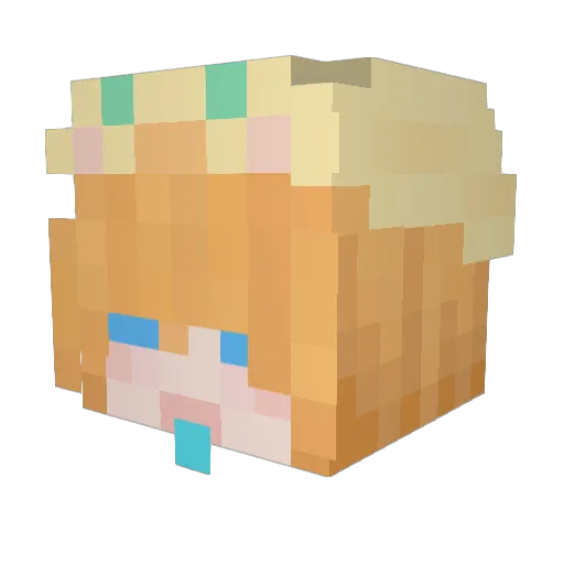 Da_Cheng_zi Minecraft avatar head, 3D render