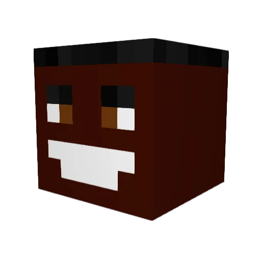 Da_Convertible Minecraft avatar head, 3D render