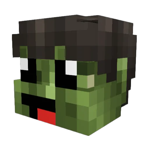 Da_Darwin Minecraft avatar head, 3D render