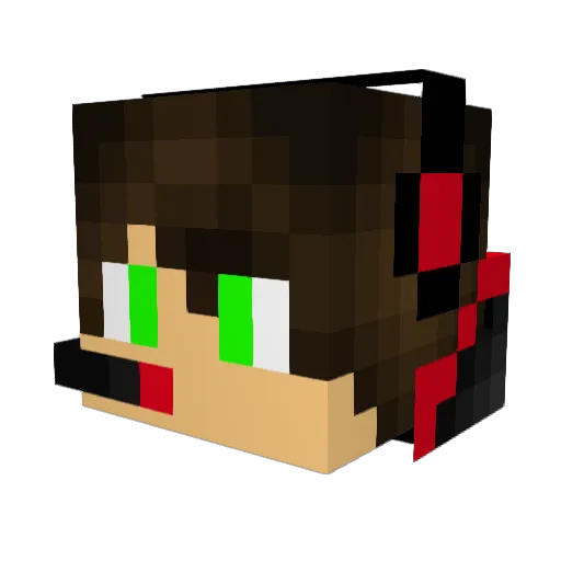 Da_Dester Minecraft avatar head, 3D render